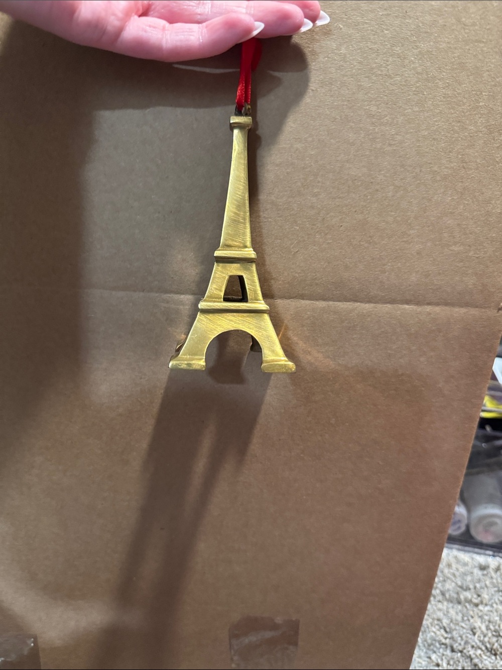 Restoration Hardware Antique Gold Eiffel Tower Miniature Accent